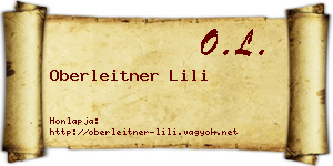 Oberleitner Lili névjegykártya